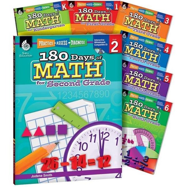 Shell Education Shell Education 51717 180 Days of Math for K-6 Grade Book; Set of 7 51717